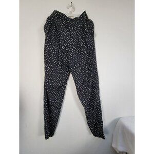 Vintage Joan Walters Women Black Polka Dot High Waist Pleated Dress Pants Size 6